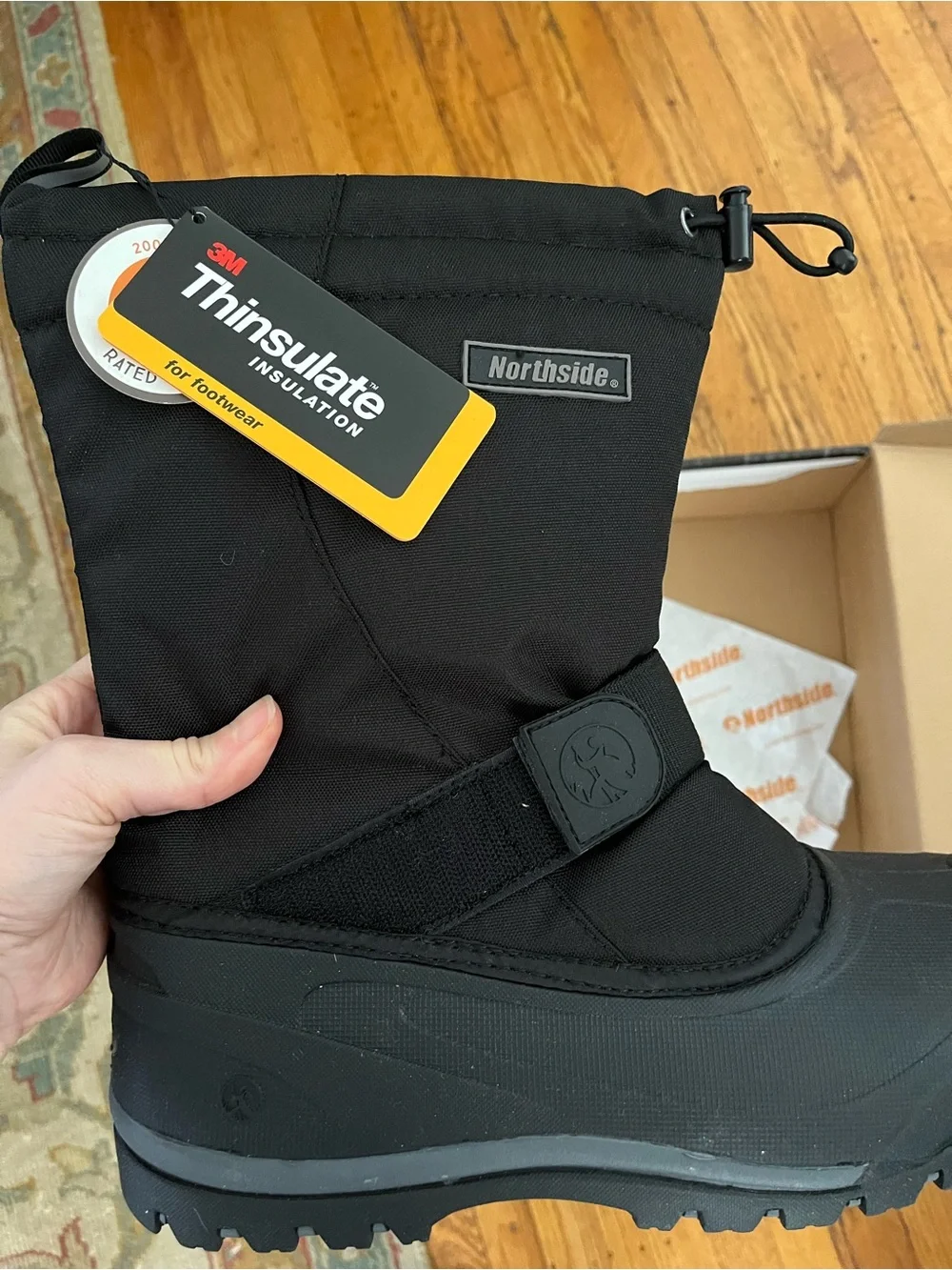 NWT: northside Men’s Alberta polar 2 Insulated Snow Boots with Hook-and-Loop